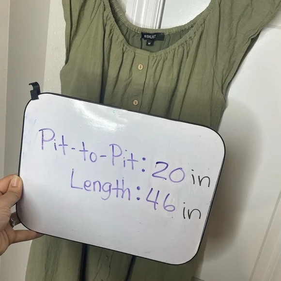 Wishlist Sage Green Cotton Button Front Midi Dress M - Picture 7 of 7